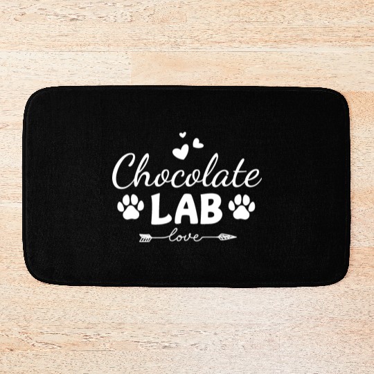 Chocolate Lab Love Bath Mats