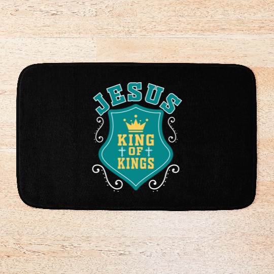 Love Jesus King Of Kings Christian Christmas Bath Mats