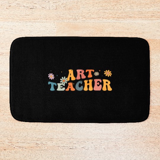 Groovy Art Teacher Artist Artistic Teaching Bath Mats