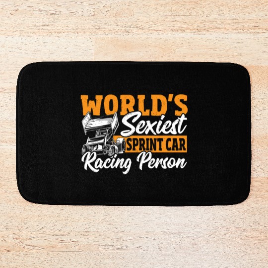 World's Sexiest Sprint Car Racer Sprint Car Racing Bath Mats