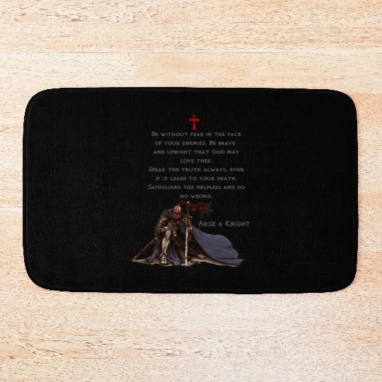 Knights Templar Christian Religious Warrior Oath Bath Mats