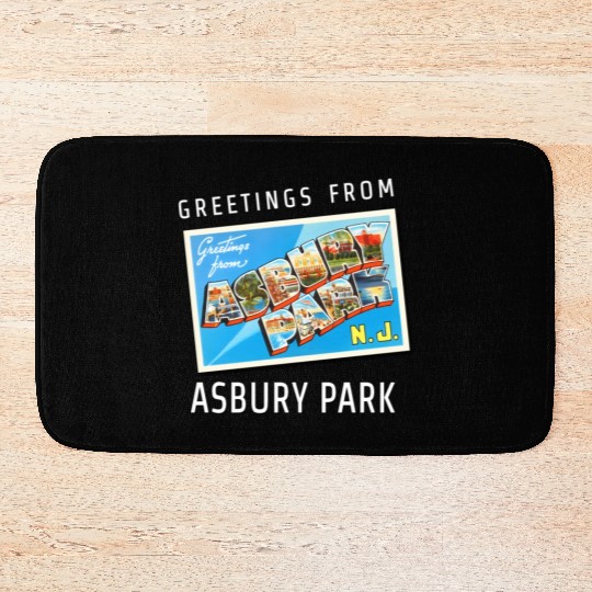 Asbury Park New Jersey Nj Travel Postcard Bath Mats