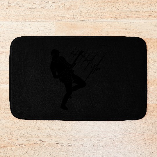 Guitar player guitar solo electric guitar Bath Mats