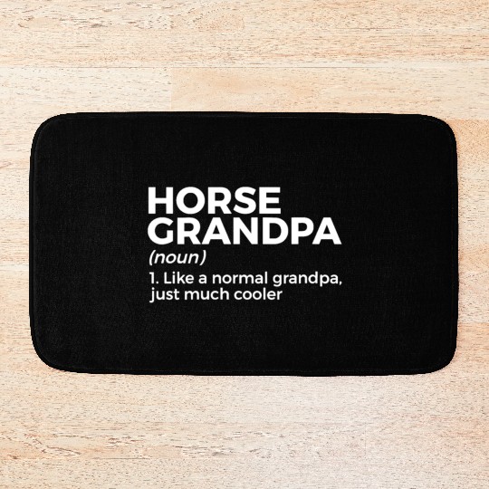 womens horse grandpa definition horse lover v neck Bath Mats