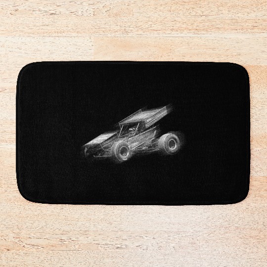 Sprint Car Mom Dirt Track Racing Racing Race Day Bath Mats