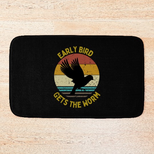 Early Bird Gets The Worm Bath Mats