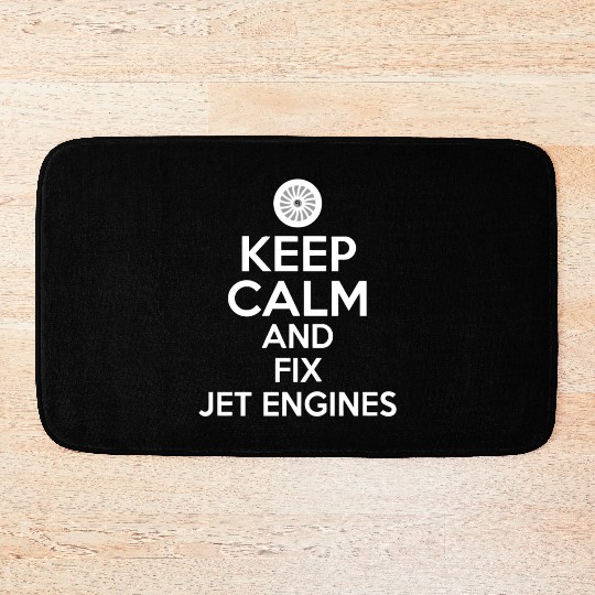 Jet Engine Mechanic Bath Mats