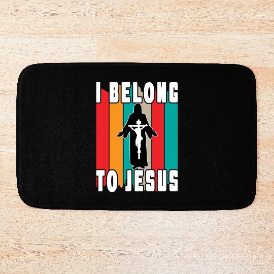 I Belong To Jesus Love Jesus Christian Christmas Bath Mats
