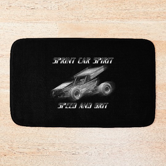 Sprint Car Mom Dirt Track Racing Racing Race Day Bath Mats