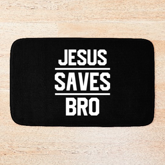 Jesus Saves Love Jesus Christian Christmas Bath Mats