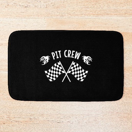 Pit Crew Racing Mechanic Car Parts Race Track Bath Mats