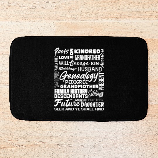 Genealogy Roots Family History Descendants Bath Mats