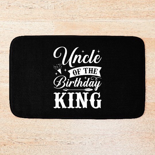 Uncle of The Birthday King Bath Mats