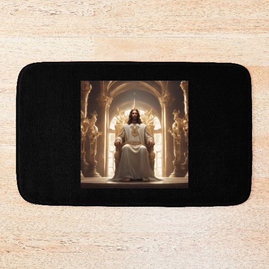 Jesus is king Bath Mats