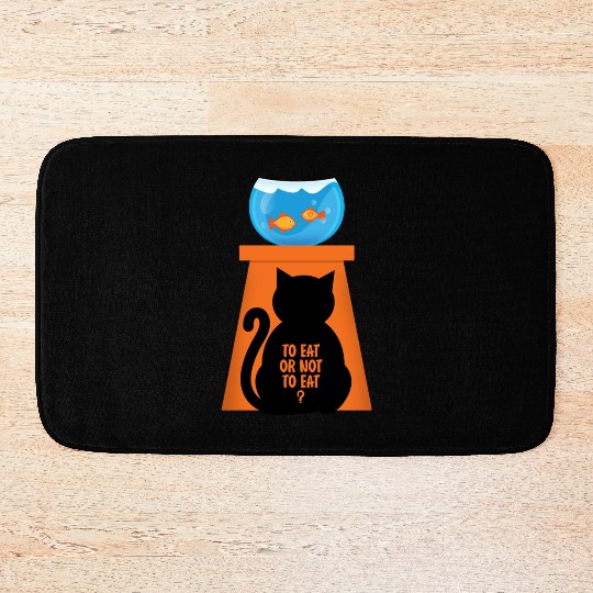 Cat And Fish Funny Bath Mats
