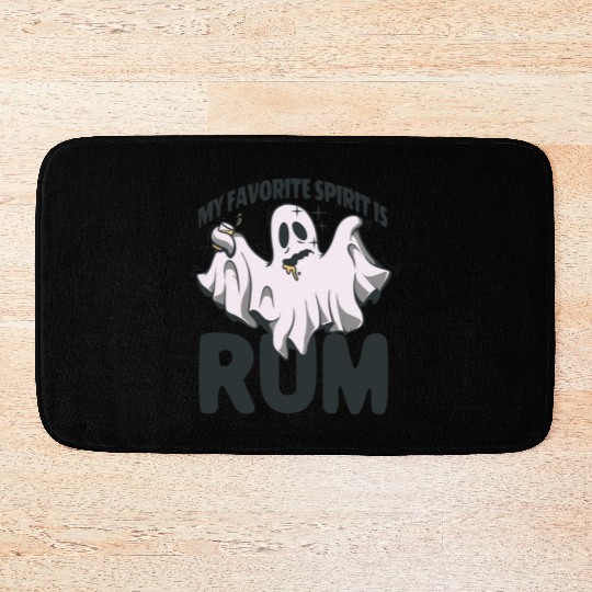 My Favorite Spirit Is Rum Halloween Rum Ghost Bath Mats