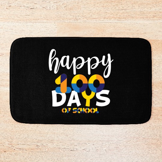 Happy 100 Days Of School Bath Mats Teacher Team Grade