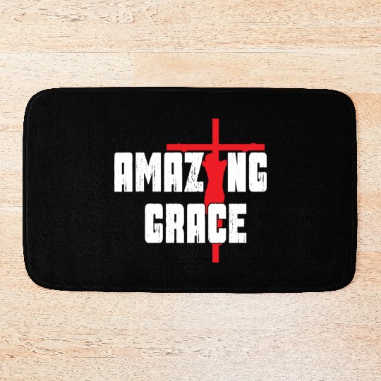 Amazing Grace Love Jesus Christian Christmas Bath Mats