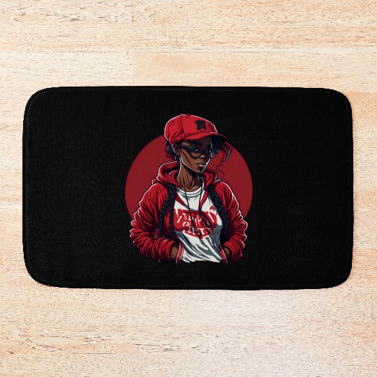 Spirit of Africa: Captivating African Girl in a Bo Bath Mats