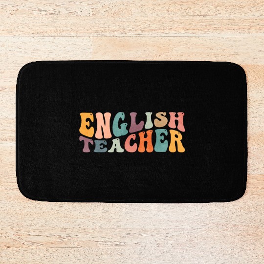 Groovy English Teacher Grammar Literature Teaching Bath Mats