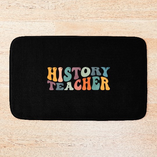 Groovy History Teacher Teaching Bath Mats