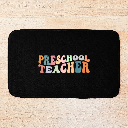 Groovy Preschool Teacher Kindergarten Teaching Bath Mats