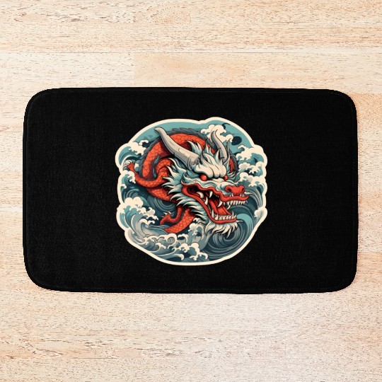 Japanese Dragon Bath Mats