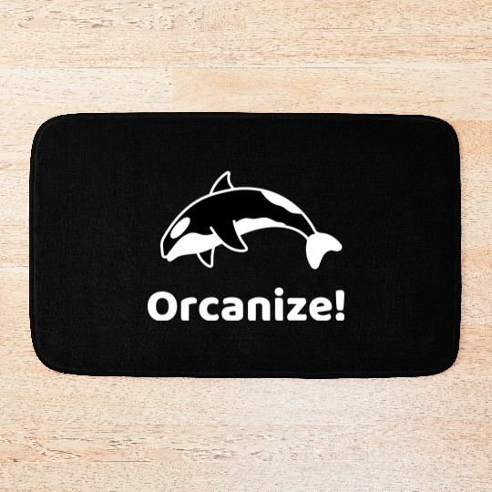 Orcanize Funny Team Orca Killer Whale Lover Gift Bath Mats
