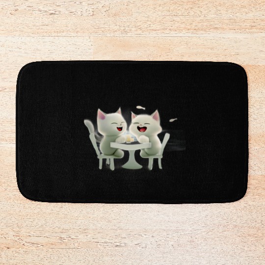 Workout Kitten My Swole On Dumbbell Cat Sport Gift Bath Mats