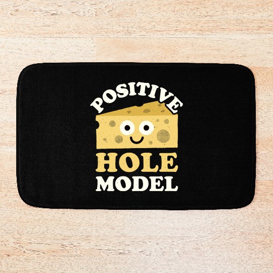 Positive Hole Model Swiss Cheese Lover Bath Mats