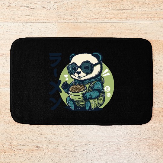 Panda Ramen Cute Kawaii Bath Mats