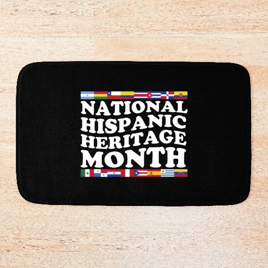Hispanic Heritage Month National Latino Countries Bath Mats