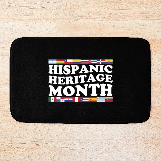 Hispanic Heritage Month Funny Hispanic Spanish Bath Mats