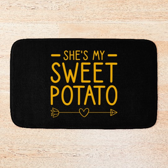 She s My Sweet Potato I Yam Couple s Matching Bath Mats