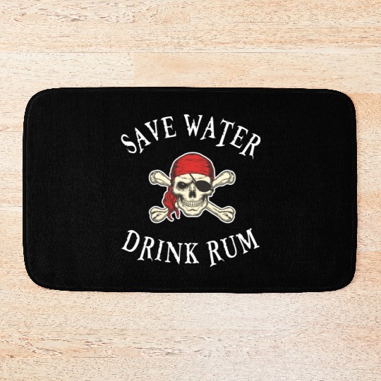 Save Water Drink Rum Bath Mats