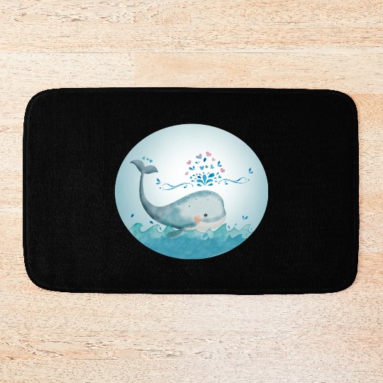 Whale Cute Whale Swimming Bath Mats