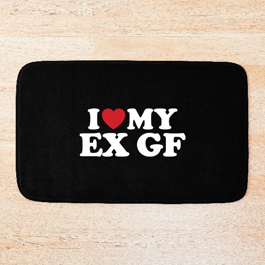 I Love My Ex Girlfriend I Heart Groovy Bath Mats