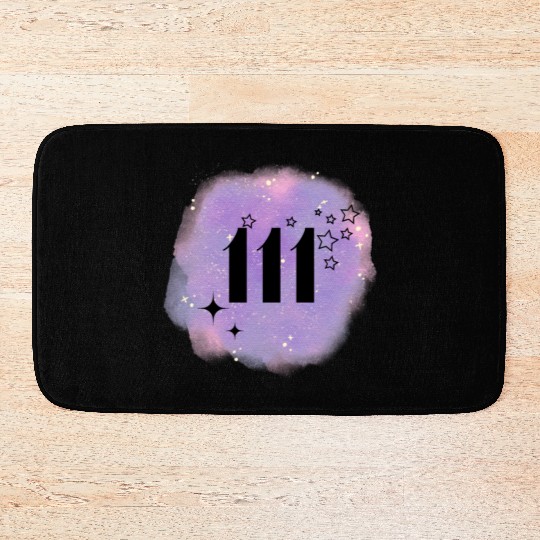 Angel Number 111 Numerology Lilac Bath Mats