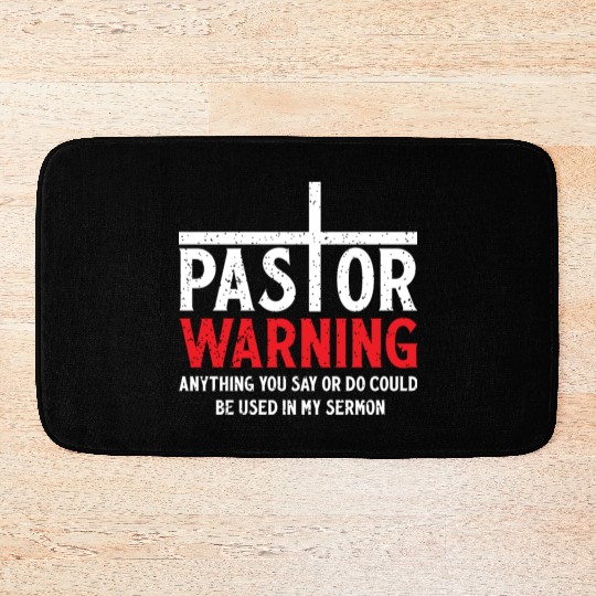 PastorWarning Love Jesus Christian Christmas Bath Mats