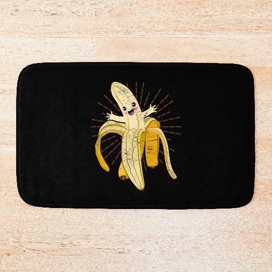 Banana lover fruit gift cute banana Bath Mats