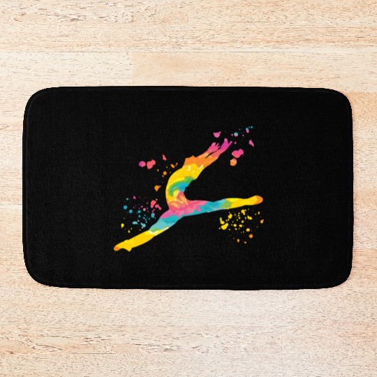 Ballet Dancer Colorsplash Man Ballerino Bath Mats