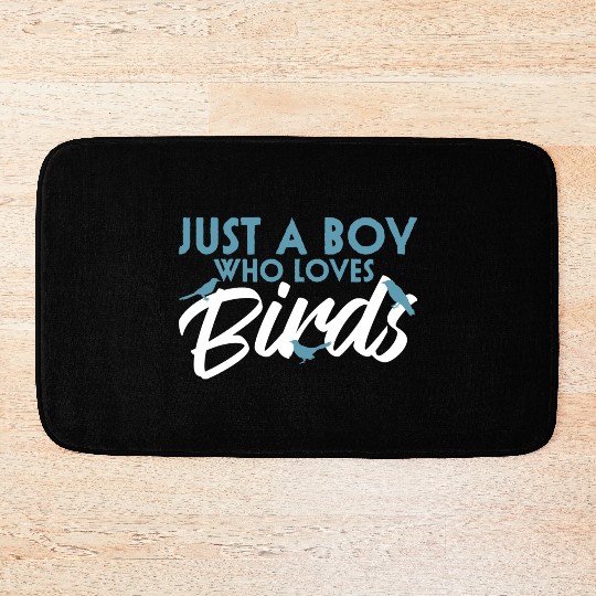 Bird Budgie Boy Avian Love Robin Heron Hummingbird Bath Mats