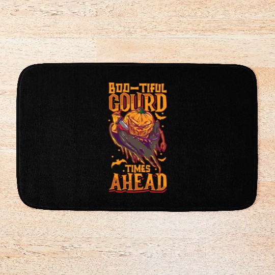 Scary Pumpkin Halloween Costume Autumn Fall Gift Bath Mats