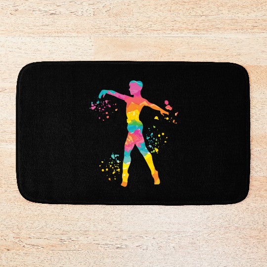 Ballet Dancer Colorsplash Man Ballerino Bath Mats