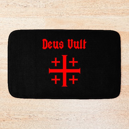Jerusalem Cross Crus Emblem Knights Templar Bath Mats