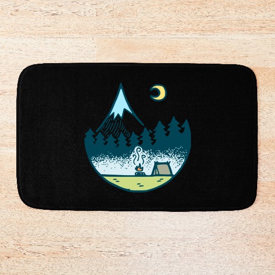 Keep It Simple (Camping At Night) Bath Mats