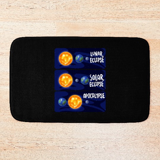 Lunar Eclipse Solar Apocalypse Astrology Science Bath Mats