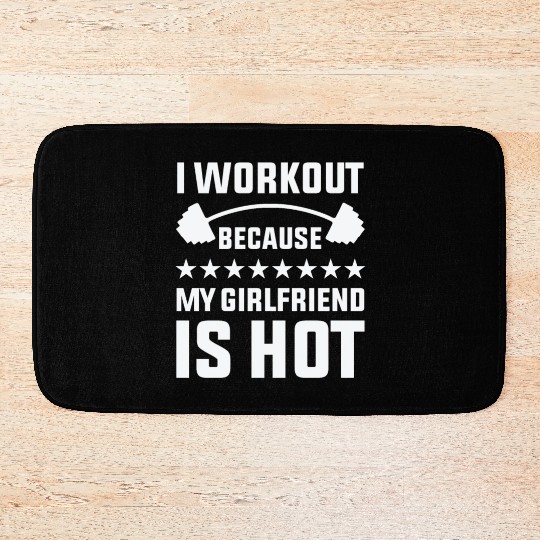 Funny gym and workout meme Bath Mats