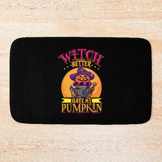 Scary Pumpkin Halloween Costume Autumn Fall Gift Bath Mats
