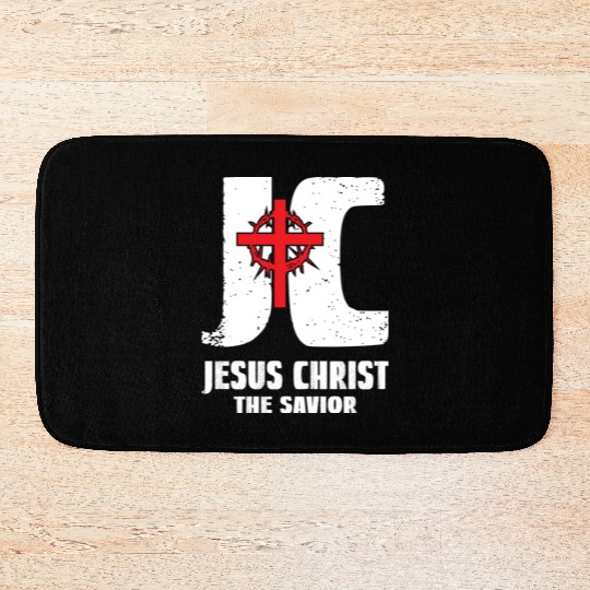 JC Jesus Christ My Savior Love Jesus Christian Bath Mats